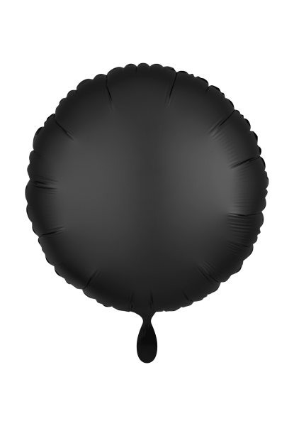 Folienballon 45cm Rund Satin Schwarz